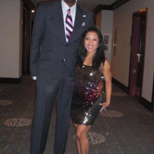 Kat Aguirre the wife of BillyBow with NBA Champion John Salley at the 2012 Sports Spectacular John is a wellness advocate who has been a vegan for many years Check out his website wwwjohnsalleycom