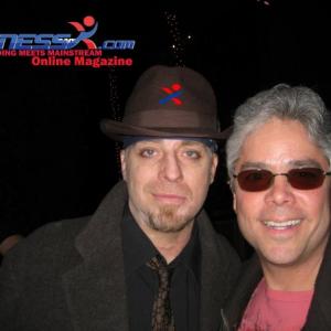 Leif Garrett and BilltyBow Aguirre hanging out at the Howlin at the Moon at Universal Studios Hollywood.