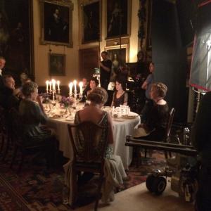 Minkie Spiro directing Dining Room scene in Downton Abbey