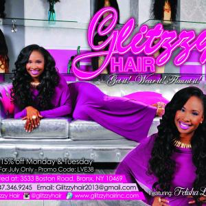 Felisha Lord in the Glitzzy hair campaign