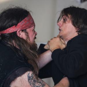 Fight scene with George Webster On the set of Tim Seyferts 
