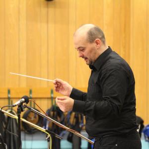 Maestro Predrag Gosta conducting the London Symphony Orchestra