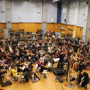 Predrag Gosta at the Abbey Road Studios in London conducting the London Symphony Orchestra