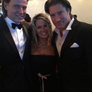 Brett Stimely, Lisa Christiansen and Sean Kanan at the Oscars Private Party hosted at the Warner Bro. Estate.