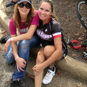 Lisa Christiansen with Melanie Hincapie at the Gran Fondo in South Carolina