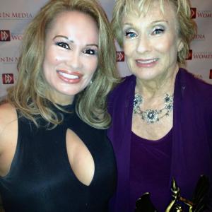 Lisa Christiansen and Cloris Leachman at the Genii Awards where Cloris received her lifetime achievement award