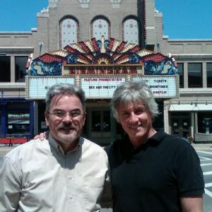 Paul Edwards with Director John Curran at a personal screening of Stone in Birmingham Michigan