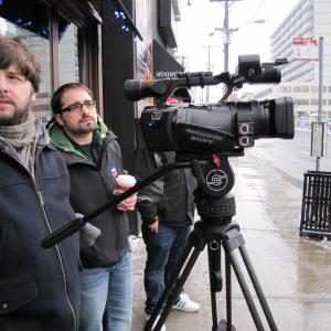 Directing on set for Just Himself: the story of Don Jamieson in Ottawa, ON