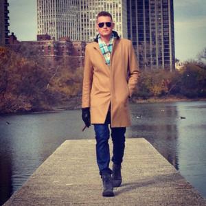 Walking in style Chicago Zara pants and Theory coat