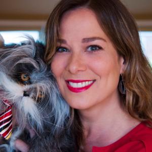 Actress Jolle Morin and superstar cat Atchoum in an ad campaign for the Montreal SPCA More at wwwjoellemorincom