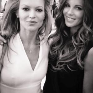 Kát Rudu and Kate Beckinsale at the KÁT RUDU Beauty launch party at Burberry Beverly Hills.