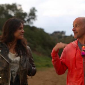 Michelle Rodriguez and Zappy shooting The Reality Of Truth