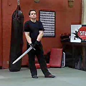 Mark Hildebrandt about to be trained in medieval sword fighting with Robert Goodwin who taught Mark Hildebrandt for two years
