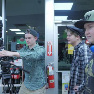 Cameron Thuman, Greg Foltynowicz, and Jackson Merrill filming Distinction