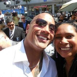 Dwayne Johnson and I at his San Andreas movie premeire event(2015)