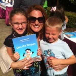 Louisiana Book Festival  author Kara Casanova with 2 cuties